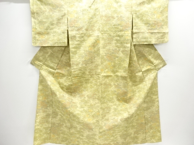 JAPANESE KIMONO / HITOE TSUMUGI / WOVEN FLOWER & PLANT 